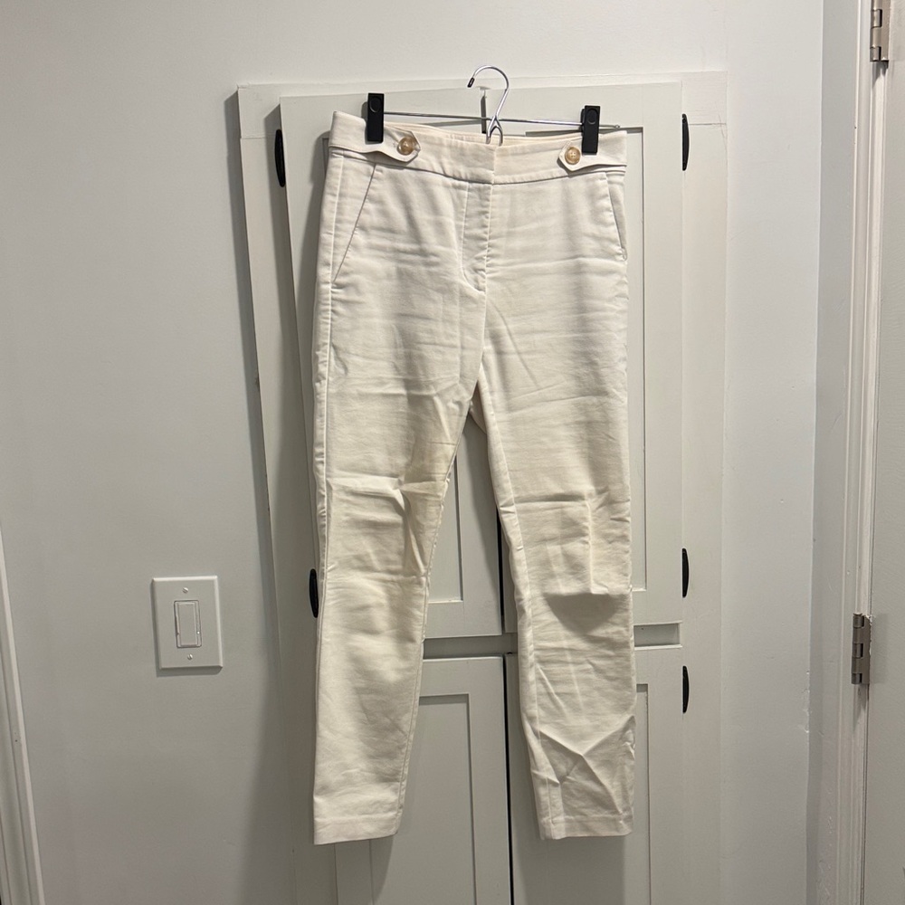 LOFT Cream Ankle Pants